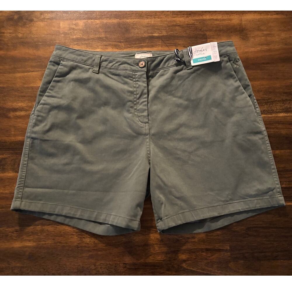 Joules Women's 12 Shorts Cruise Chino Cotton Stretch 6" Inseam Midi Length